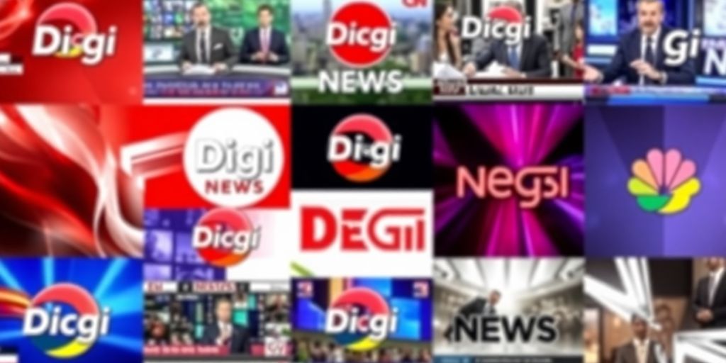 Colaj cu canalele de știri Digi populare.