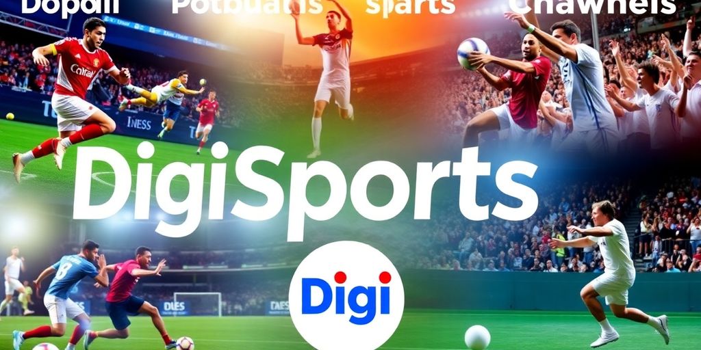 Colaj fotografic cu canalele de sport Digi