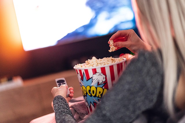 Girl Watching with Popcorn